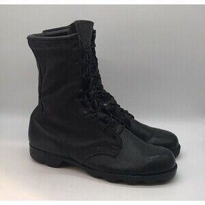 Vintage 1997 RO-SEARCH Black Leather Combat Boots Men’s 10.5W & 11W Mixed Size